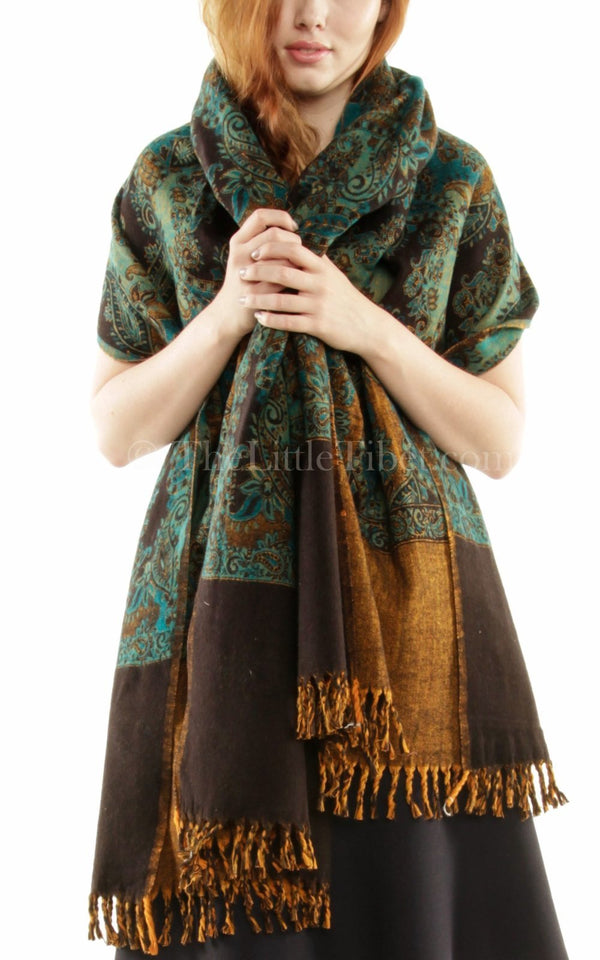 Rio Grande Indigo Tibet Shawl - 29-4 - The Little Tibet