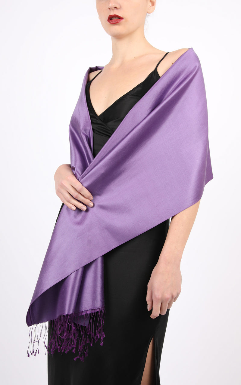 Purple Fine Silk Wrap - TT45-214