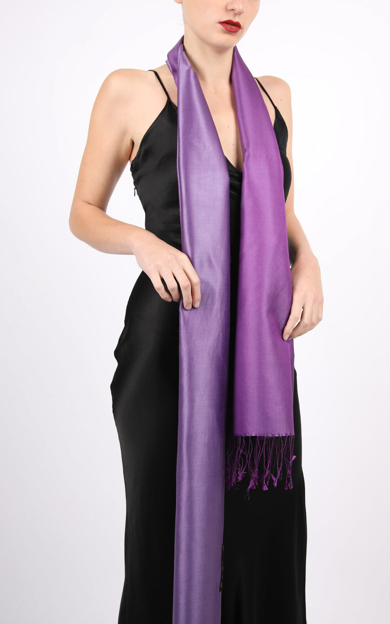 Purple Fine Silk Wrap - TT45-214