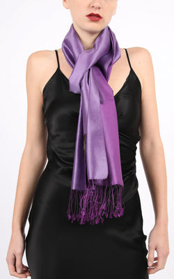 Purple Fine Silk Wrap - TT45-214