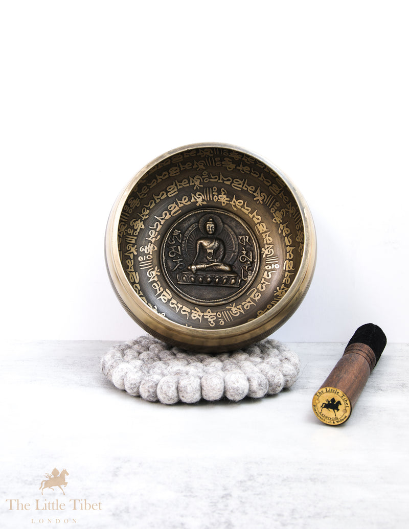 White Conch Tibetan Singing Bowl for Meditation - BZ52