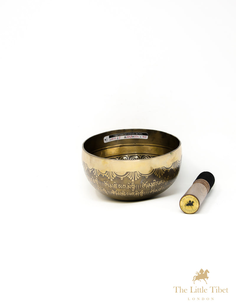 Tibetan Om Singing Bowl for Meditation & Mindfulness - A115
