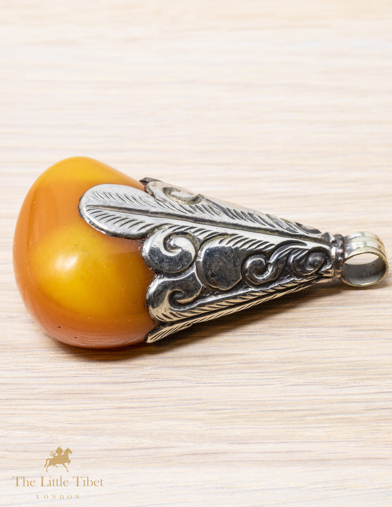 Large teardrop shape piece for making jewellery or pendant - SN8-The Little Tibet