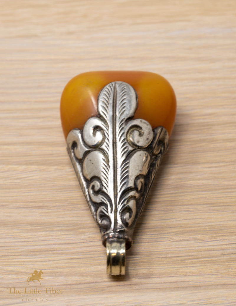 Large teardrop shape piece for making jewellery or pendant - SN8-The Little Tibet