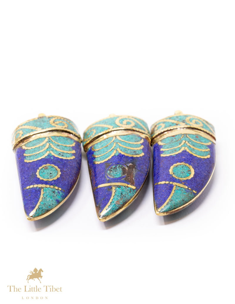 Mystic tiger's tooth shape piece for making jewellery or pendant - SN5-The Little Tibet