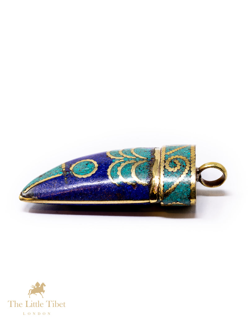 Mystic tiger's tooth shape piece for making jewellery or pendant - SN5-The Little Tibet