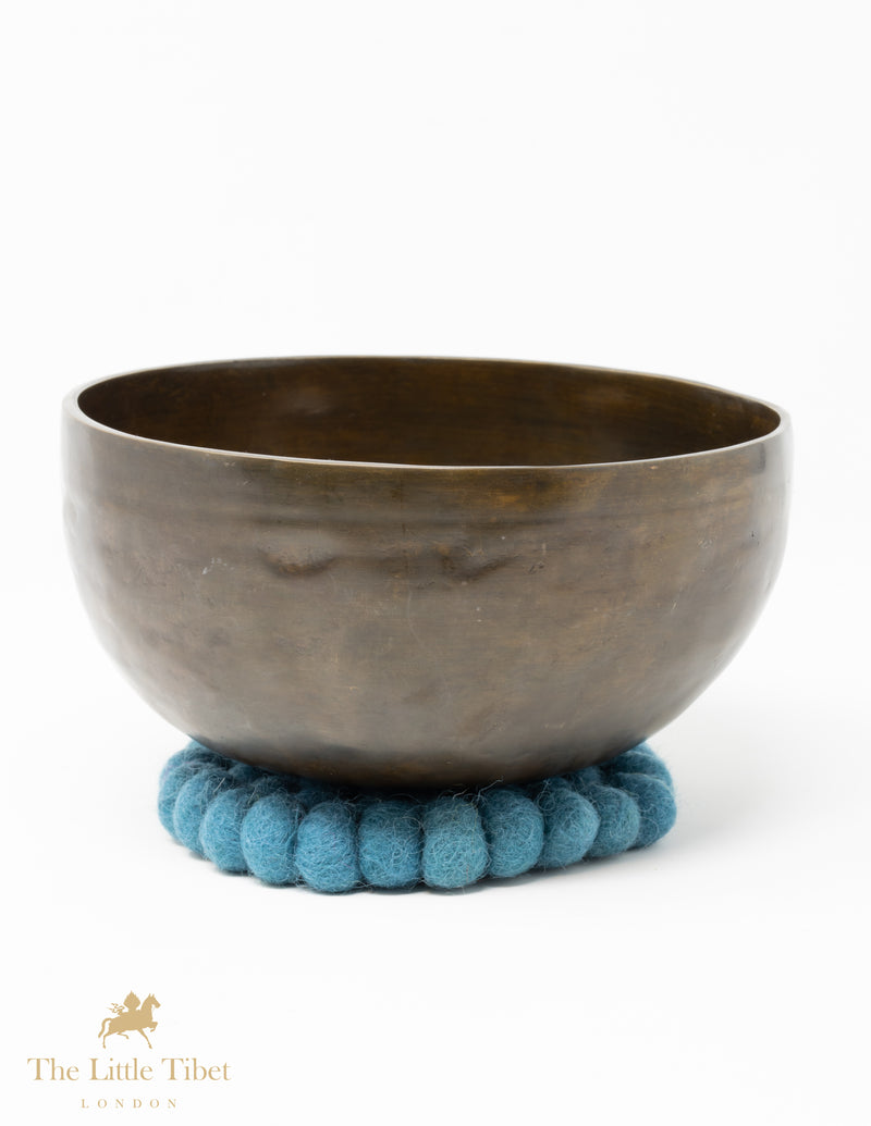 Slate Blue Felt Ball Cushion for Singing Bowls-The Little Tibet