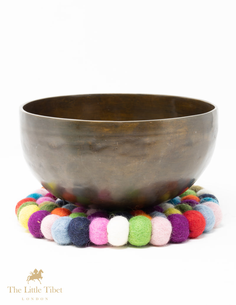 Multicolour Felt Ball Cushion for Singing Bowls-The Little Tibet