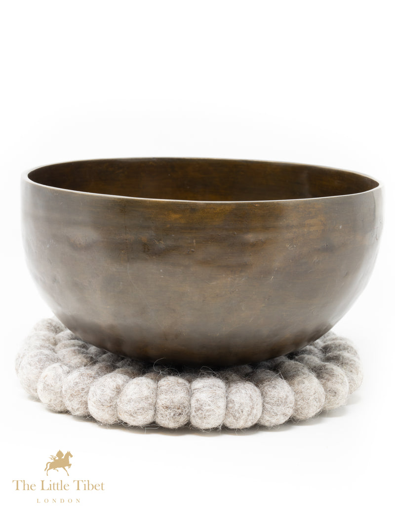 Natural Beige Felt Ball Cushion for Singing Bowls-The Little Tibet