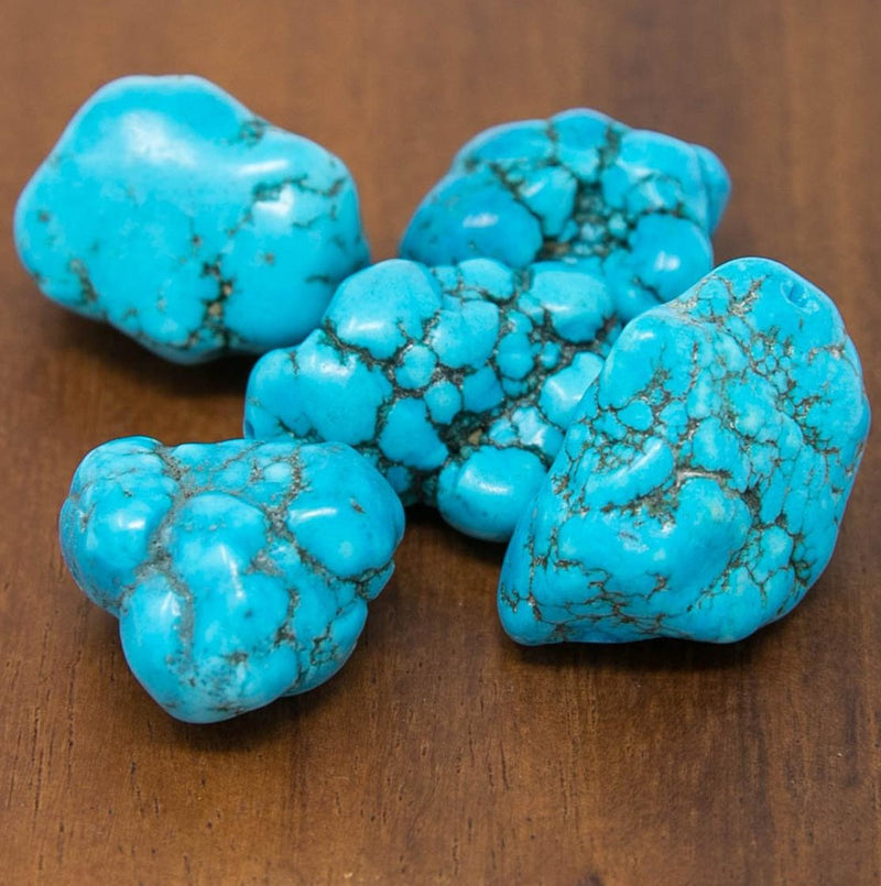 1 BEAD Tibetan Chunky Turquoise Beads - T29 - The Little Tibet