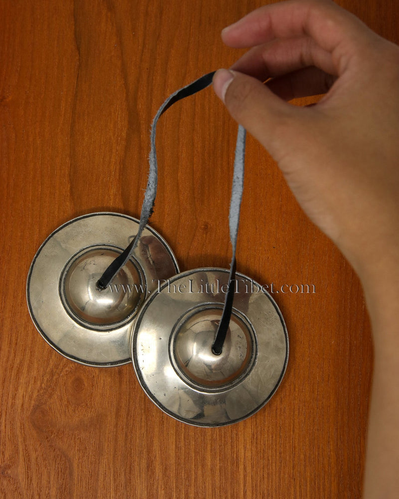 Plain Tibetan Healing instrument-Ting Sha, Tibetan Ting-Shag or Cymbals - The Little Tibet