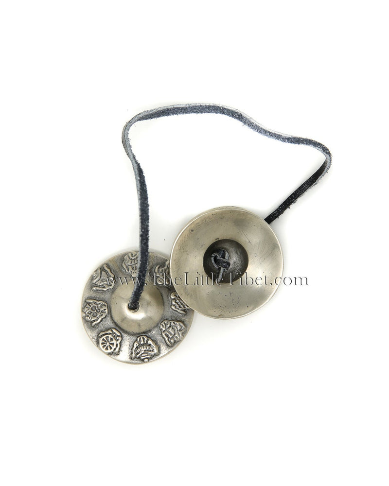 Auspicious Symbol Tibetan Healing instrument-Ting Sha, Tibetan Ting-Shag or Cymbals - The Little Tibet