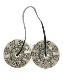 Auspicious Symbol Tibetan Healing instrument-Ting Sha, Tibetan Ting-Shag or Cymbals - The Little Tibet