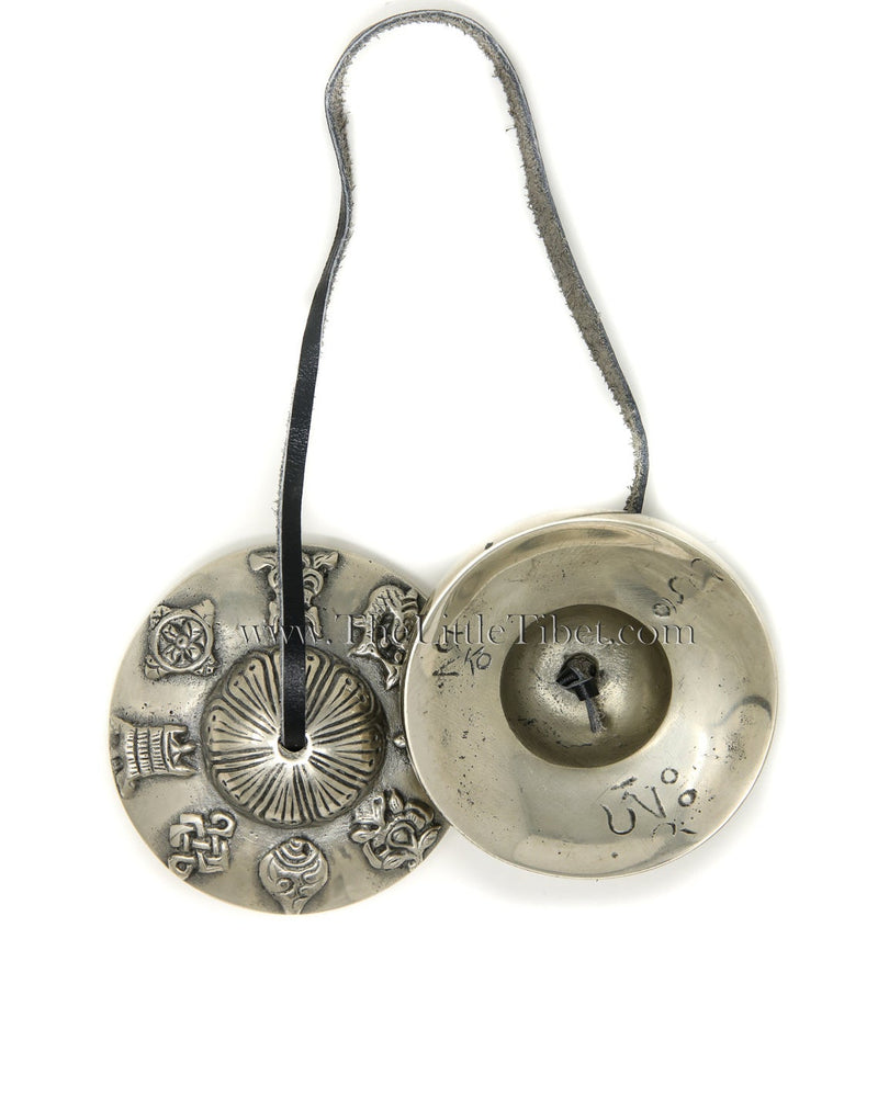 Auspicious Symbol Tibetan Healing instrument-Ting Sha, Tibetan Ting-Shag or Cymbals - The Little Tibet