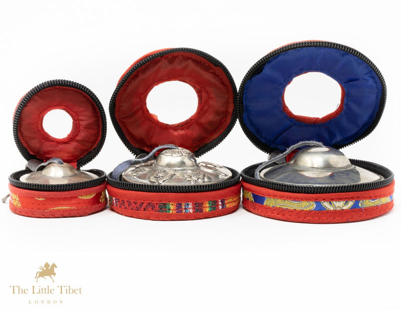 Auspicious Symbol Tibetan Healing instrument-Ting Sha, Tibetan Ting-Shag or Cymbals - The Little Tibet