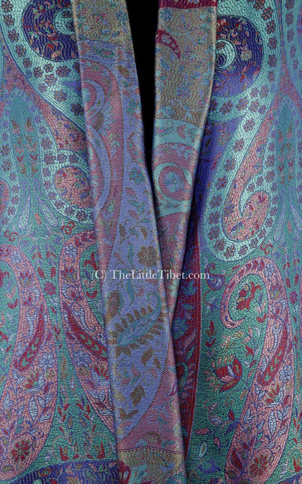 Kristen Purple Silk Scarf - Pure Silk - Personalised Gift - Gift for Her-MCM/L - The Little Tibet