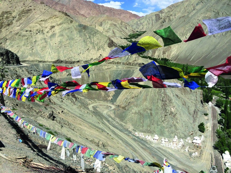 Om Mani ad Me Hum -Mantra of compassion,  Tibetan Prayer Flags - The Little Tibet