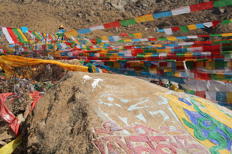 Om Mani ad Me Hum -Mantra of compassion,  Tibetan Prayer Flags - The Little Tibet