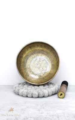 Holistic Healing Flower of Life Tibetan Singing Bowl - EC81