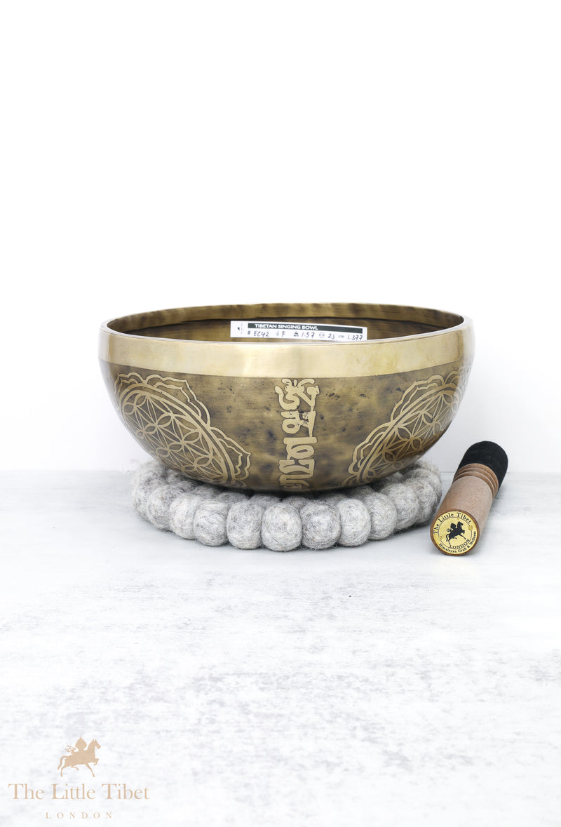 The Flower of Life Tibetan Healing Singing Bowl - EC42