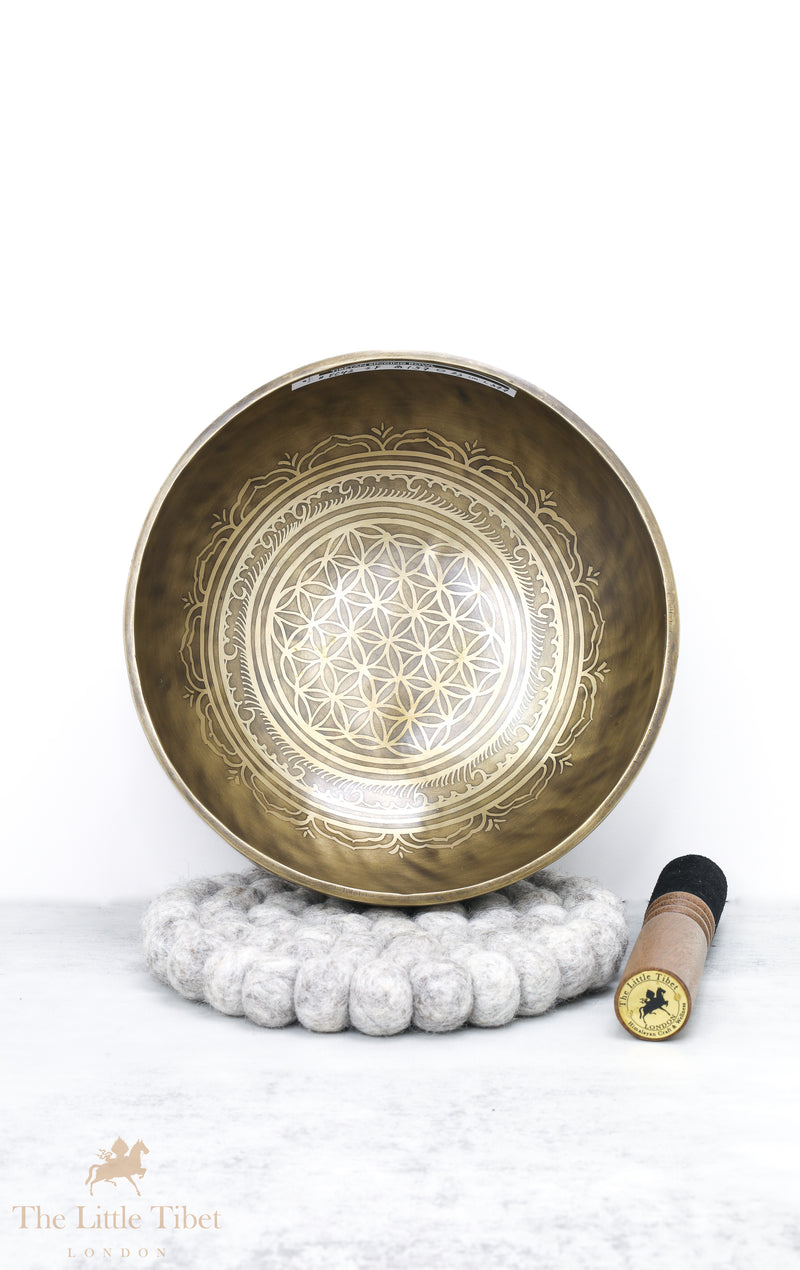 The Flower of Life Tibetan Healing Singing Bowl - EC42