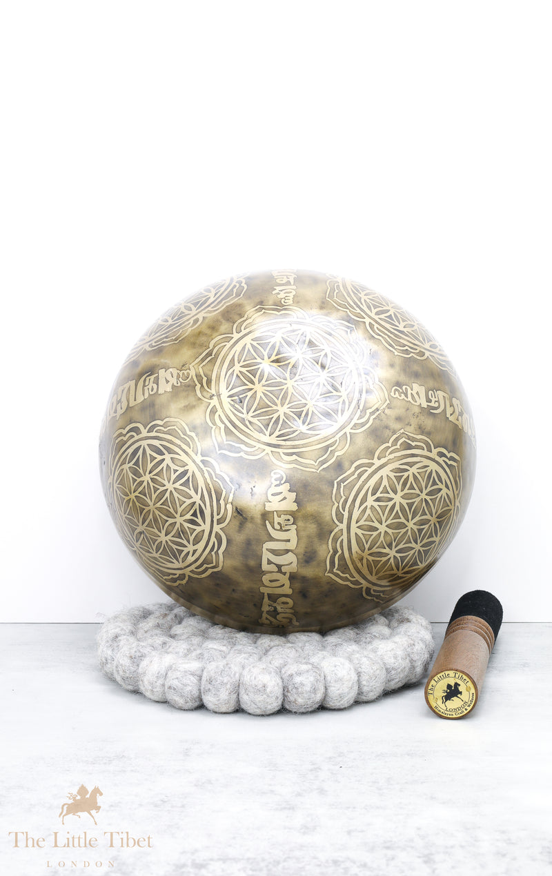 The Flower of Life Tibetan Healing Singing Bowl - EC42