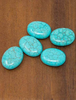 Blue Cracked Turquoise Tibetan Beads for Necklace - T28