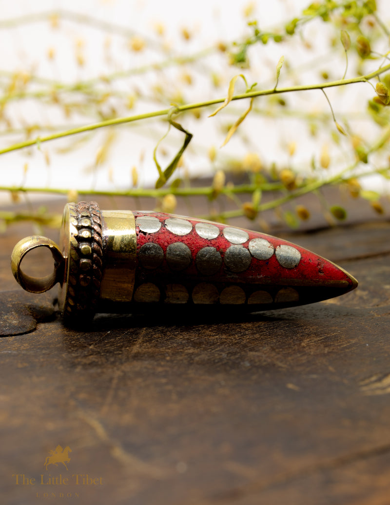 Mystic tiger's tooth shape piece for making jewellery or pendant - SN1-The Little Tibet