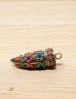 Mystic tiger's tooth shape piece for making jewellery or pendant - SN3-The Little Tibet