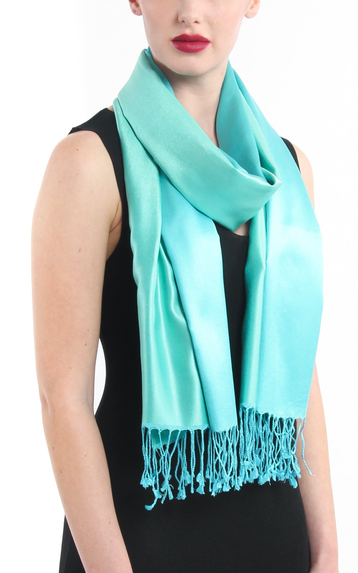 aqua pashmina shawl