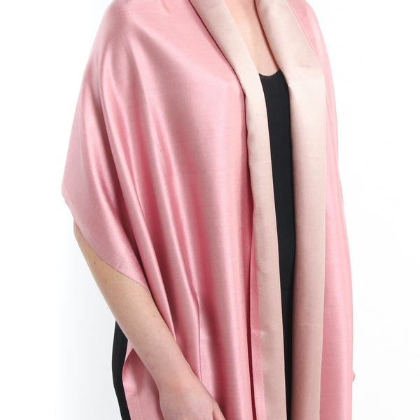 pink satin shawl